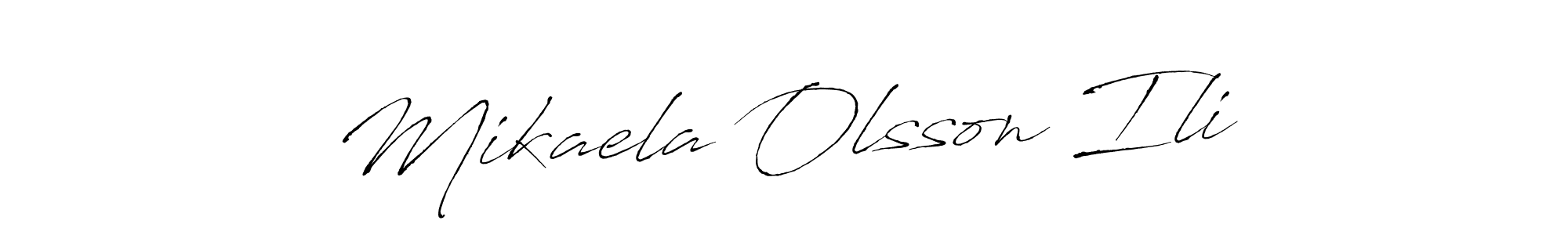 How to make Mikaela Olsson Ilić signature? Antro_Vectra is a professional autograph style. Create handwritten signature for Mikaela Olsson Ilić name. Mikaela Olsson Ilić signature style 6 images and pictures png