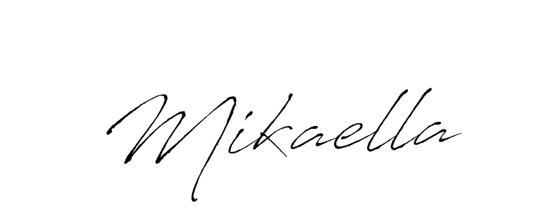 Make a beautiful signature design for name Mikaella. With this signature (Antro_Vectra) style, you can create a handwritten signature for free. Mikaella signature style 6 images and pictures png