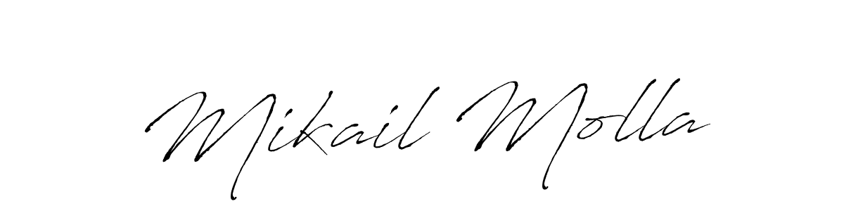 The best way (Antro_Vectra) to make a short signature is to pick only two or three words in your name. The name Mikail Molla include a total of six letters. For converting this name. Mikail Molla signature style 6 images and pictures png