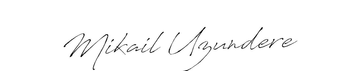 Design your own signature with our free online signature maker. With this signature software, you can create a handwritten (Antro_Vectra) signature for name Mikail Uzundere. Mikail Uzundere signature style 6 images and pictures png