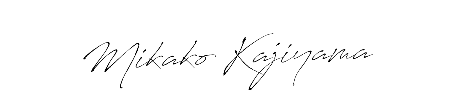 How to make Mikako Kajiyama signature? Antro_Vectra is a professional autograph style. Create handwritten signature for Mikako Kajiyama name. Mikako Kajiyama signature style 6 images and pictures png