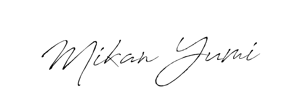 if you are searching for the best signature style for your name Mikan Yumi. so please give up your signature search. here we have designed multiple signature styles  using Antro_Vectra. Mikan Yumi signature style 6 images and pictures png