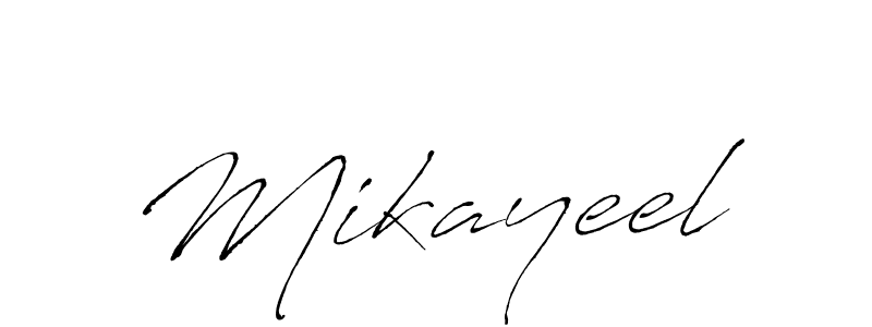 Create a beautiful signature design for name Mikayeel. With this signature (Antro_Vectra) fonts, you can make a handwritten signature for free. Mikayeel signature style 6 images and pictures png