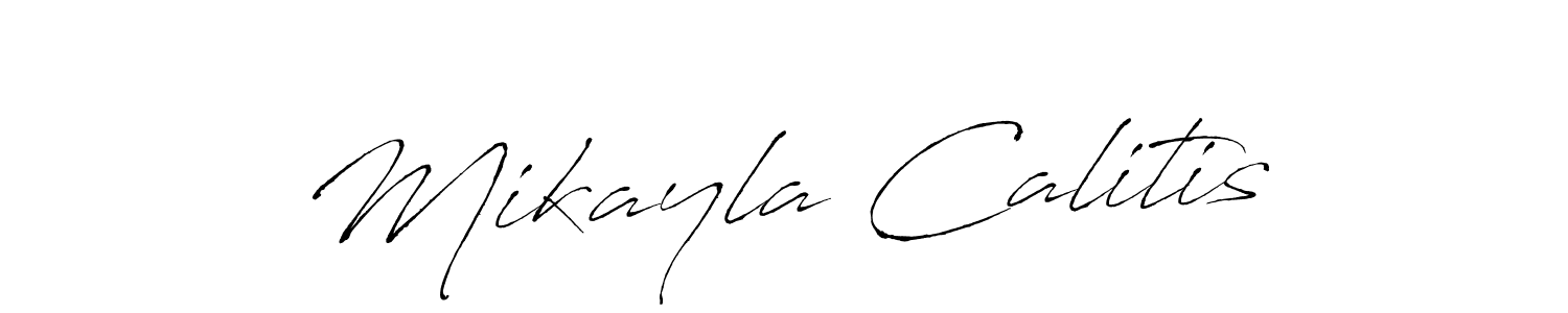 Create a beautiful signature design for name Mikayla Calitis. With this signature (Antro_Vectra) fonts, you can make a handwritten signature for free. Mikayla Calitis signature style 6 images and pictures png