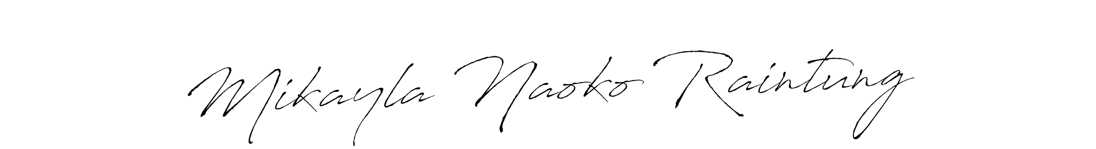 Make a beautiful signature design for name Mikayla Naoko Raintung. With this signature (Antro_Vectra) style, you can create a handwritten signature for free. Mikayla Naoko Raintung signature style 6 images and pictures png