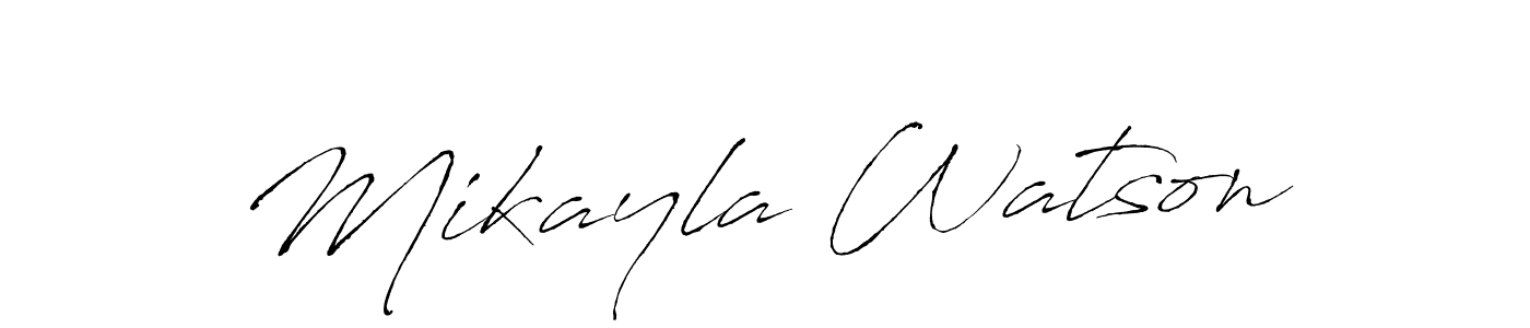 Mikayla Watson stylish signature style. Best Handwritten Sign (Antro_Vectra) for my name. Handwritten Signature Collection Ideas for my name Mikayla Watson. Mikayla Watson signature style 6 images and pictures png