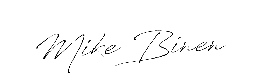 Mike Binen stylish signature style. Best Handwritten Sign (Antro_Vectra) for my name. Handwritten Signature Collection Ideas for my name Mike Binen. Mike Binen signature style 6 images and pictures png