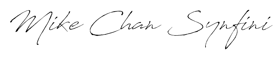Achieve flawless digital penmanship with Mike Chan Synfini name in Antro_Vectra font. The perfect tool for creating online signatures. Mike Chan Synfini signature style 6 images and pictures png