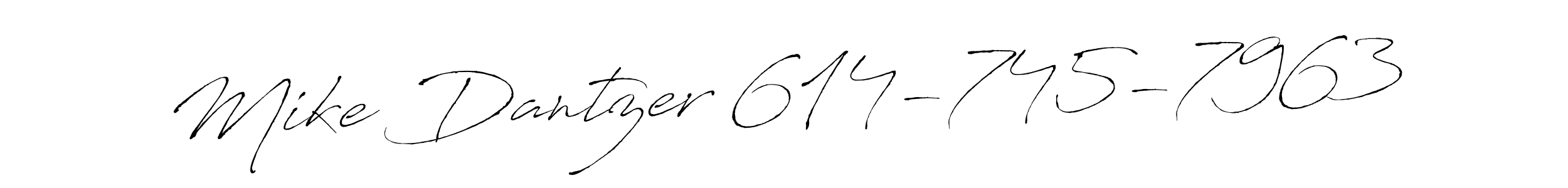 The best way (Antro_Vectra) to make a short signature is to pick only two or three words in your name. The name Mike Dantzer 614-745-7963 include a total of six letters. For converting this name. Mike Dantzer 614-745-7963 signature style 6 images and pictures png