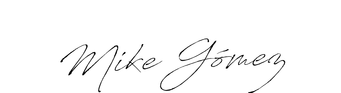 Design your own signature with our free online signature maker. With this signature software, you can create a handwritten (Antro_Vectra) signature for name Mike Gómez. Mike Gómez signature style 6 images and pictures png