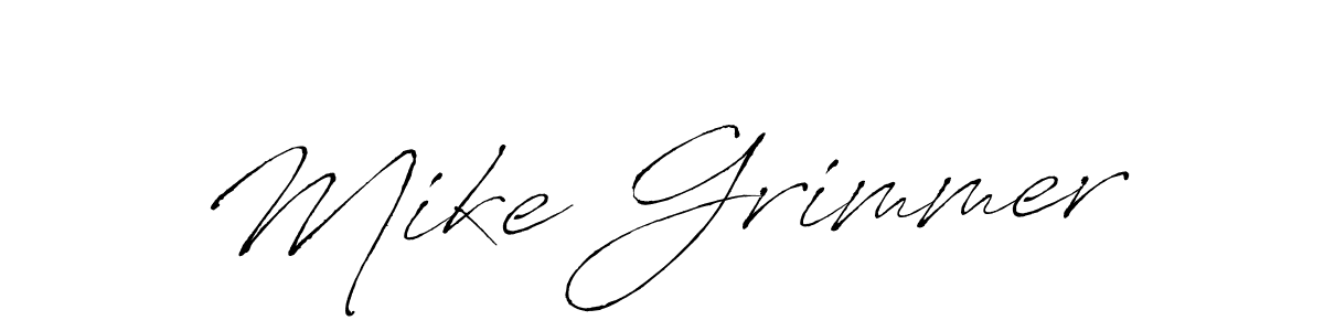 Mike Grimmer stylish signature style. Best Handwritten Sign (Antro_Vectra) for my name. Handwritten Signature Collection Ideas for my name Mike Grimmer. Mike Grimmer signature style 6 images and pictures png