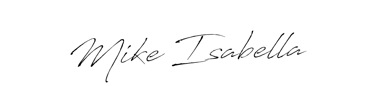 Design your own signature with our free online signature maker. With this signature software, you can create a handwritten (Antro_Vectra) signature for name Mike Isabella. Mike Isabella signature style 6 images and pictures png