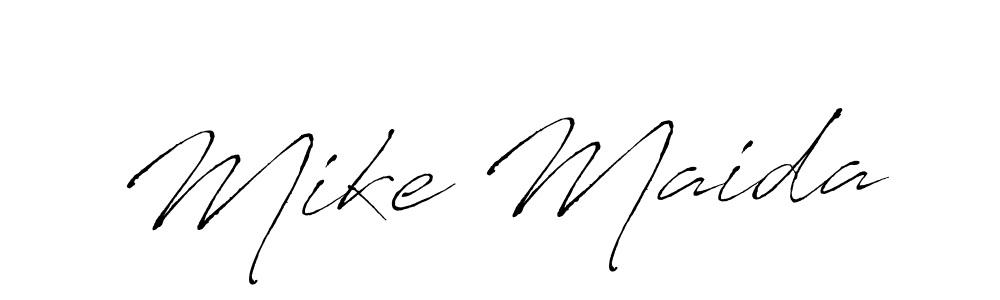 How to make Mike Maida name signature. Use Antro_Vectra style for creating short signs online. This is the latest handwritten sign. Mike Maida signature style 6 images and pictures png