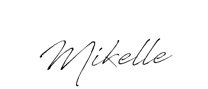 Use a signature maker to create a handwritten signature online. With this signature software, you can design (Antro_Vectra) your own signature for name Mikelle. Mikelle signature style 6 images and pictures png