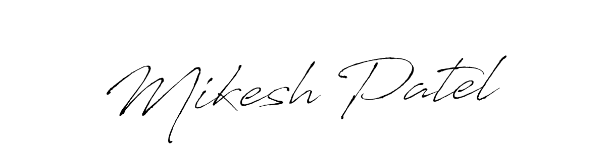 Mikesh Patel stylish signature style. Best Handwritten Sign (Antro_Vectra) for my name. Handwritten Signature Collection Ideas for my name Mikesh Patel. Mikesh Patel signature style 6 images and pictures png