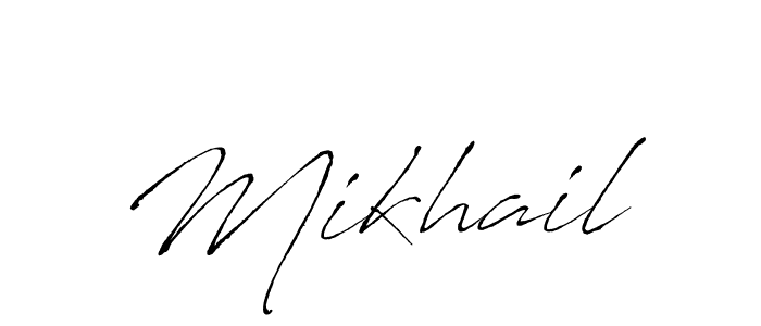 Use a signature maker to create a handwritten signature online. With this signature software, you can design (Antro_Vectra) your own signature for name Mikhail. Mikhail signature style 6 images and pictures png