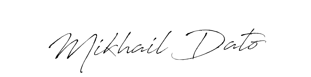 The best way (Antro_Vectra) to make a short signature is to pick only two or three words in your name. The name Mikhail Dato include a total of six letters. For converting this name. Mikhail Dato signature style 6 images and pictures png