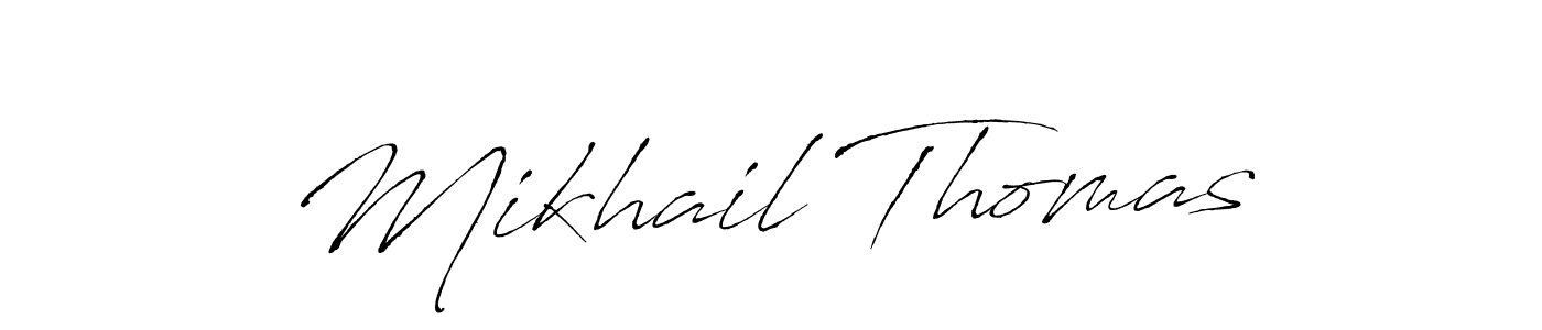 Mikhail Thomas stylish signature style. Best Handwritten Sign (Antro_Vectra) for my name. Handwritten Signature Collection Ideas for my name Mikhail Thomas. Mikhail Thomas signature style 6 images and pictures png