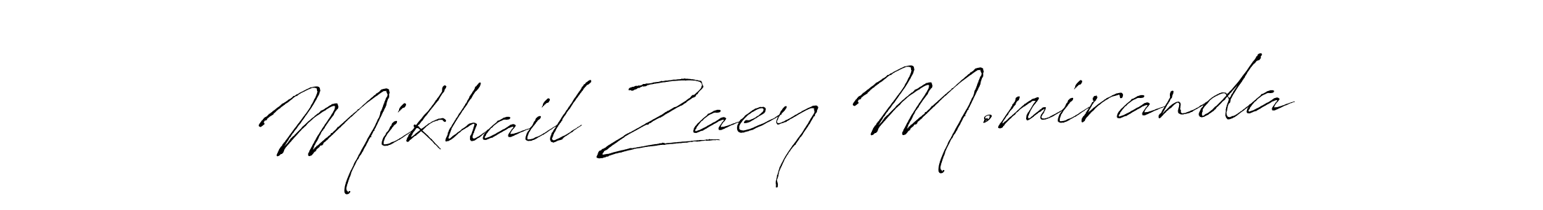 Also we have Mikhail Zaey M.miranda name is the best signature style. Create professional handwritten signature collection using Antro_Vectra autograph style. Mikhail Zaey M.miranda signature style 6 images and pictures png