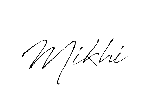 Create a beautiful signature design for name Mikhi. With this signature (Antro_Vectra) fonts, you can make a handwritten signature for free. Mikhi signature style 6 images and pictures png