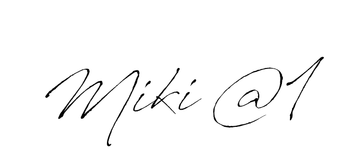 Design your own signature with our free online signature maker. With this signature software, you can create a handwritten (Antro_Vectra) signature for name Miki @1. Miki @1 signature style 6 images and pictures png
