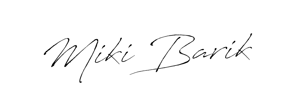 Make a beautiful signature design for name Miki Barik. With this signature (Antro_Vectra) style, you can create a handwritten signature for free. Miki Barik signature style 6 images and pictures png