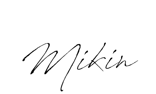 Design your own signature with our free online signature maker. With this signature software, you can create a handwritten (Antro_Vectra) signature for name Mikin. Mikin signature style 6 images and pictures png