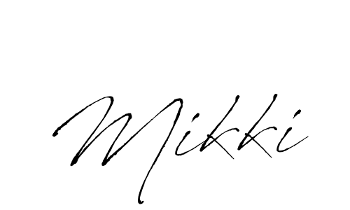 Mikki stylish signature style. Best Handwritten Sign (Antro_Vectra) for my name. Handwritten Signature Collection Ideas for my name Mikki. Mikki signature style 6 images and pictures png