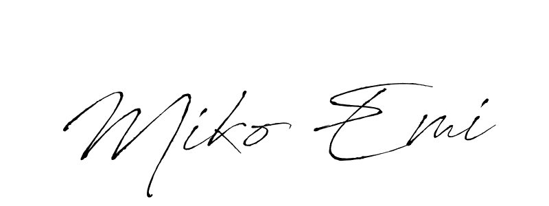 You can use this online signature creator to create a handwritten signature for the name Miko Emi. This is the best online autograph maker. Miko Emi signature style 6 images and pictures png