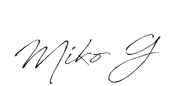 Make a beautiful signature design for name Miko G. Use this online signature maker to create a handwritten signature for free. Miko G signature style 6 images and pictures png