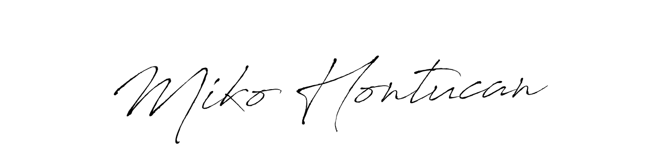 Make a beautiful signature design for name Miko Hontucan. With this signature (Antro_Vectra) style, you can create a handwritten signature for free. Miko Hontucan signature style 6 images and pictures png