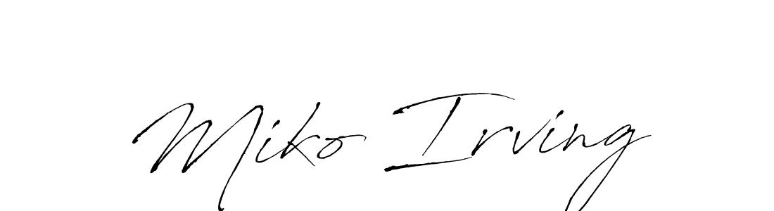 Create a beautiful signature design for name Miko Irving. With this signature (Antro_Vectra) fonts, you can make a handwritten signature for free. Miko Irving signature style 6 images and pictures png