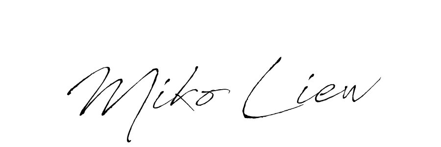 Also we have Miko Liew name is the best signature style. Create professional handwritten signature collection using Antro_Vectra autograph style. Miko Liew signature style 6 images and pictures png