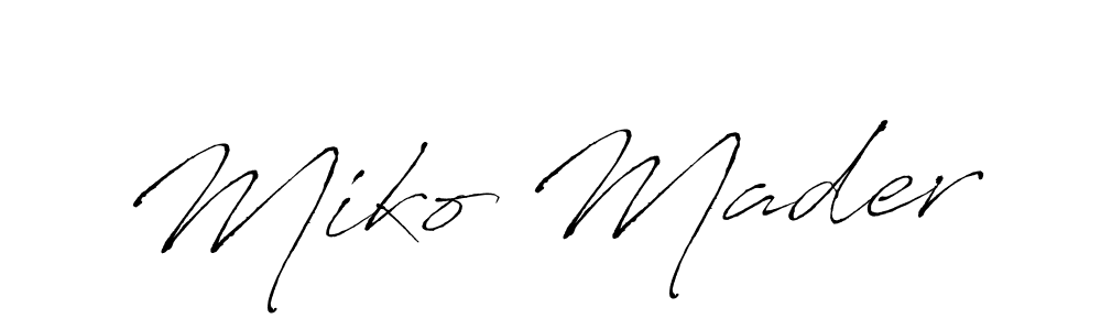 Also we have Miko Mader name is the best signature style. Create professional handwritten signature collection using Antro_Vectra autograph style. Miko Mader signature style 6 images and pictures png