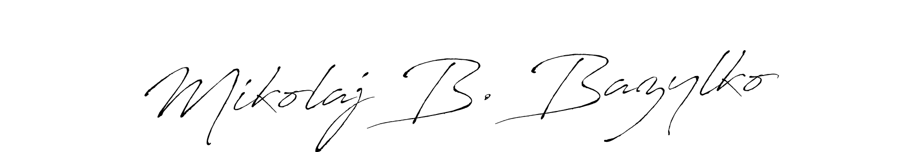 How to make Mikolaj B. Bazylko signature? Antro_Vectra is a professional autograph style. Create handwritten signature for Mikolaj B. Bazylko name. Mikolaj B. Bazylko signature style 6 images and pictures png