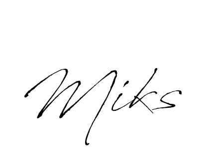 Design your own signature with our free online signature maker. With this signature software, you can create a handwritten (Antro_Vectra) signature for name Miks. Miks signature style 6 images and pictures png