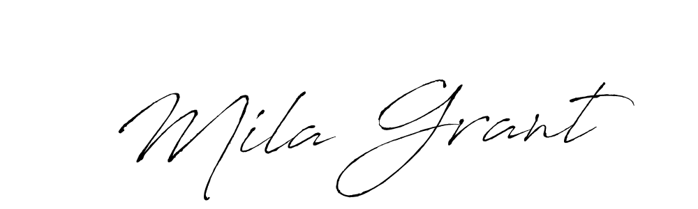 Create a beautiful signature design for name Mila Grant. With this signature (Antro_Vectra) fonts, you can make a handwritten signature for free. Mila Grant signature style 6 images and pictures png