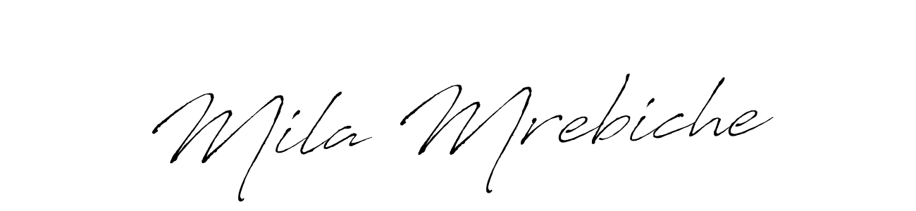 Use a signature maker to create a handwritten signature online. With this signature software, you can design (Antro_Vectra) your own signature for name Mila Mrebiche. Mila Mrebiche signature style 6 images and pictures png