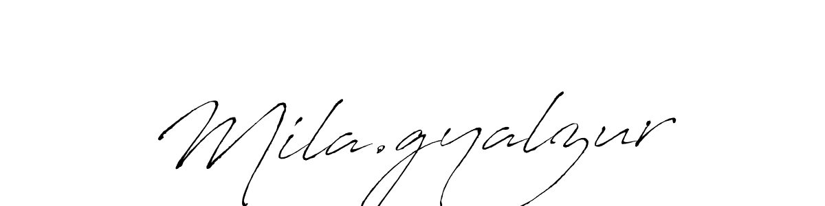 Create a beautiful signature design for name Mila.gyalzur. With this signature (Antro_Vectra) fonts, you can make a handwritten signature for free. Mila.gyalzur signature style 6 images and pictures png