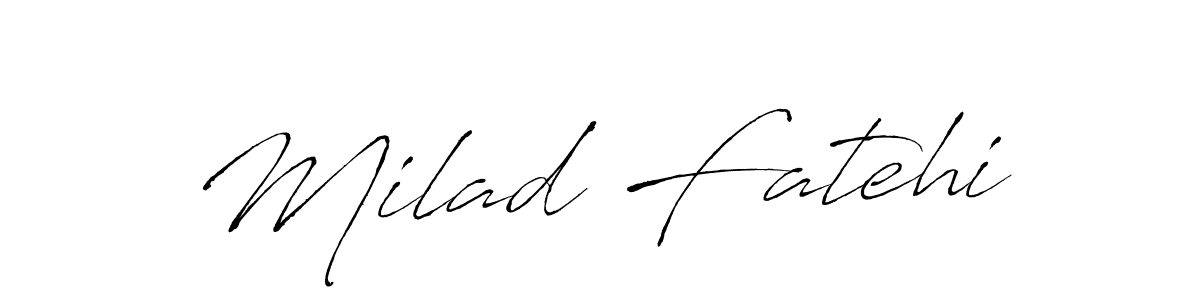 How to make Milad Fatehi signature? Antro_Vectra is a professional autograph style. Create handwritten signature for Milad Fatehi name. Milad Fatehi signature style 6 images and pictures png