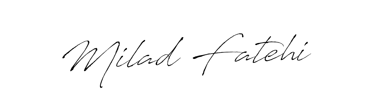 Use a signature maker to create a handwritten signature online. With this signature software, you can design (Antro_Vectra) your own signature for name Milad Fatehi. Milad Fatehi signature style 6 images and pictures png