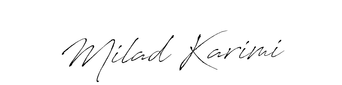 Also we have Milad Karimi name is the best signature style. Create professional handwritten signature collection using Antro_Vectra autograph style. Milad Karimi signature style 6 images and pictures png