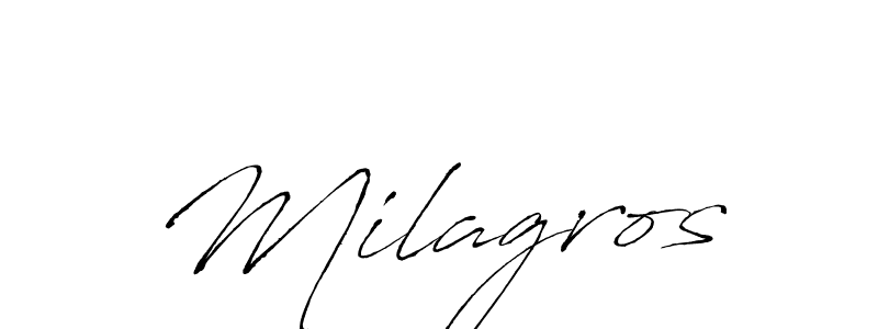 How to make Milagros name signature. Use Antro_Vectra style for creating short signs online. This is the latest handwritten sign. Milagros signature style 6 images and pictures png