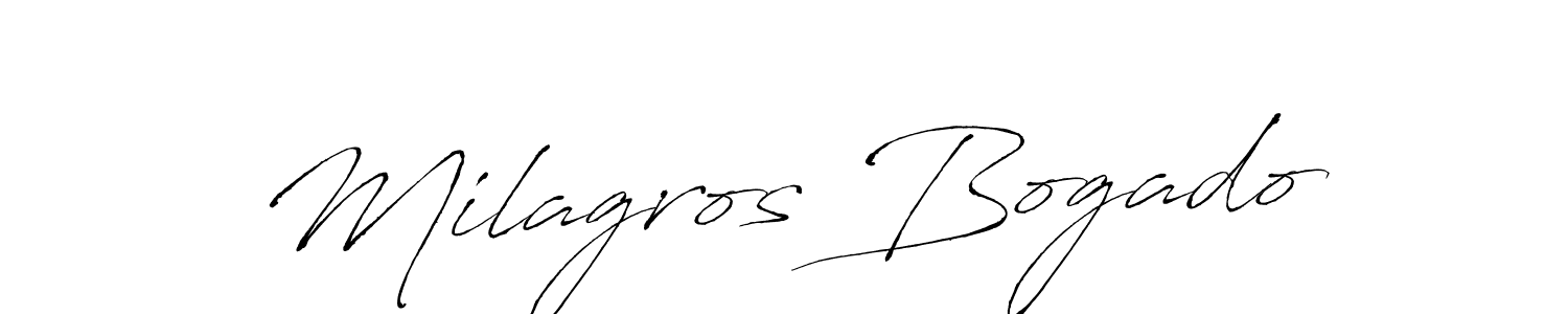 Use a signature maker to create a handwritten signature online. With this signature software, you can design (Antro_Vectra) your own signature for name Milagros Bogado. Milagros Bogado signature style 6 images and pictures png