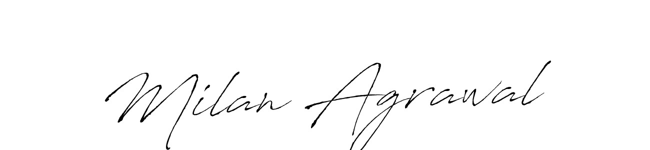 Also You can easily find your signature by using the search form. We will create Milan Agrawal name handwritten signature images for you free of cost using Antro_Vectra sign style. Milan Agrawal signature style 6 images and pictures png