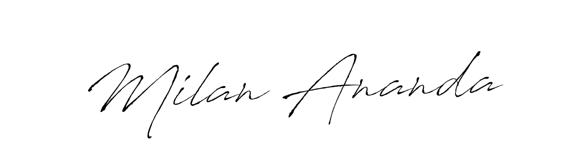 if you are searching for the best signature style for your name Milan Ananda. so please give up your signature search. here we have designed multiple signature styles  using Antro_Vectra. Milan Ananda signature style 6 images and pictures png