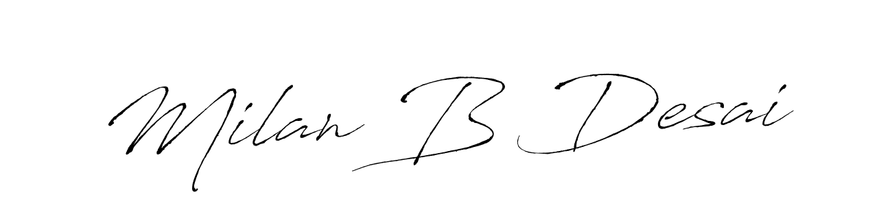 This is the best signature style for the Milan B Desai name. Also you like these signature font (Antro_Vectra). Mix name signature. Milan B Desai signature style 6 images and pictures png