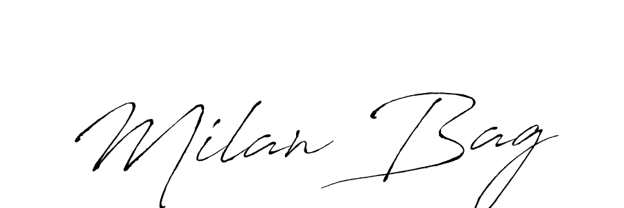 Antro_Vectra is a professional signature style that is perfect for those who want to add a touch of class to their signature. It is also a great choice for those who want to make their signature more unique. Get Milan Bag name to fancy signature for free. Milan Bag signature style 6 images and pictures png