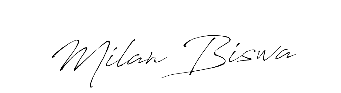 Design your own signature with our free online signature maker. With this signature software, you can create a handwritten (Antro_Vectra) signature for name Milan Biswa. Milan Biswa signature style 6 images and pictures png