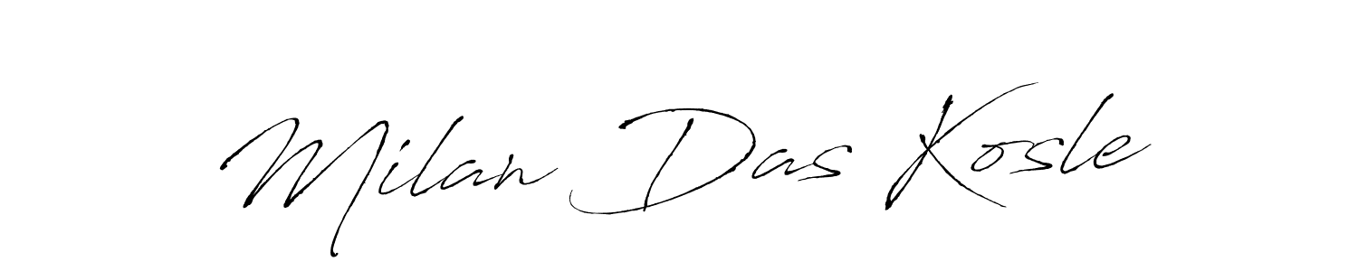 This is the best signature style for the Milan Das Kosle name. Also you like these signature font (Antro_Vectra). Mix name signature. Milan Das Kosle signature style 6 images and pictures png